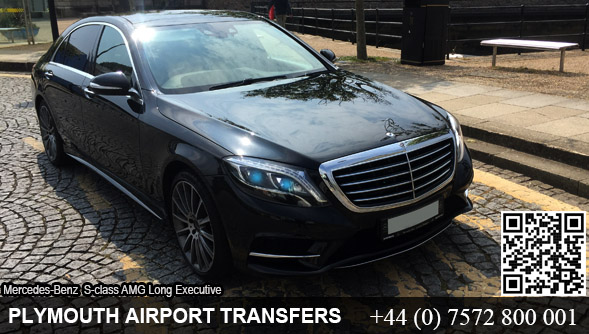 Plymouth to Heathrow Airport Executive Mercedes S-Class hire in Plymouth, Devon, UK