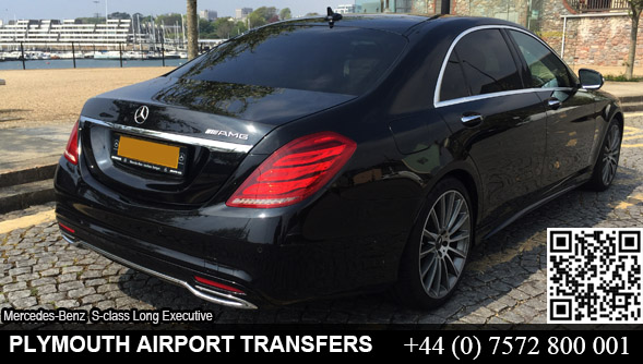 Executive Mercedes S-Class hire in Plymouth, Devon, UK