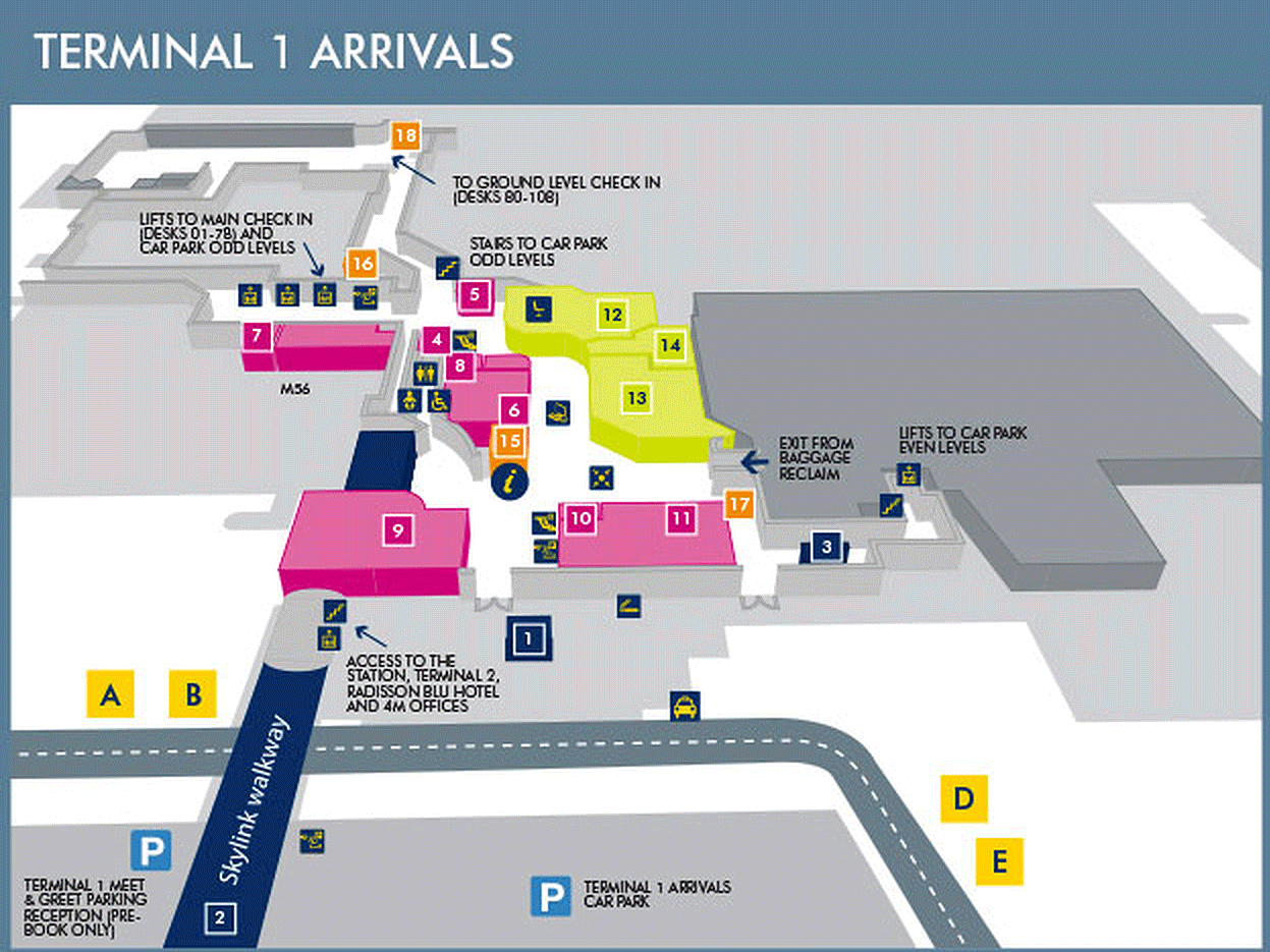 Manchester Airport Terminal Map